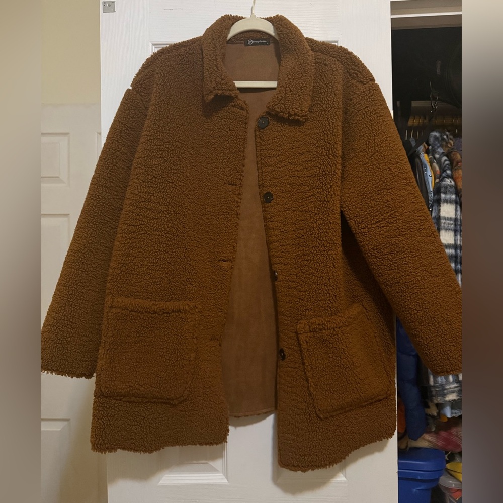Cozy Brown Sherpa Jacket
